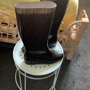 Authentic used Fendi rain boots.